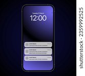 iPhone Notification Bubble. Notification Bubble Template, Notification Mockup for the Application