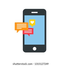 I-phone notification icon vector. I-phone notification symbol. Linear style sign for mobile concept and web design. I-phone notification symbol illustration. Pixel vector graphics - Vector.