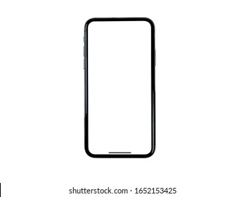 iPhone Realistic Mockup 3D Mobile Phone Vector Template similar to Samsung Smartphone Google Pixel Single Mobile Black App
