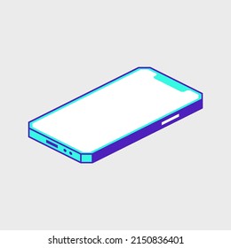 IPhone Smartphone Isometric Vector Icon Illustration