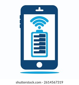 iPhone WIFI Battery Signal Mobile Data Notification Bar Vector Icon Set
