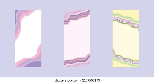 Iphone X Banner Set Wallpaper With Abstract Style. Suitable For Foto Frame, Lock Screen Or Wallpaper