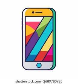 iphone17 silhouette vector on white background