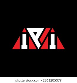 IPI triangle letter logo design with triangle shape. IPI triangle logo design monogram. IPI triangle vector logo template with red color. IPI triangular logo Simple, Elegant, and Luxurious design.