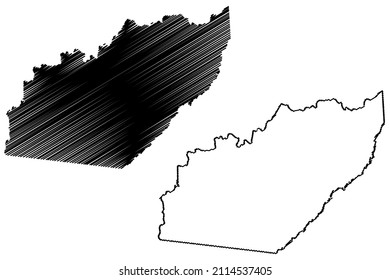 Ipixuna municipality (Amazonas state, Municipalities of Brazil, Federative Republic of Brazil) map vector illustration, scribble sketch Ipixuna map