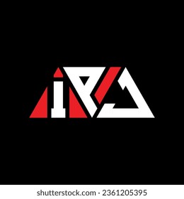 IPJ triangle letter logo design with triangle shape. IPJ triangle logo design monogram. IPJ triangle vector logo template with red color. IPJ triangular logo Simple, Elegant, and Luxurious design.