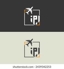 IPL initial monogram logo with square style design.
