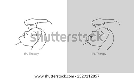 IPL Therapy Vector Icon for Intense Pulsed Light Skin Treatment