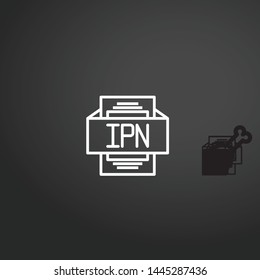 Ipn vector icon. Ipn concept stroke symbol design. Thin graphic elements vector illustration, outline pattern for your web site design, logo, UI. EPS 10.