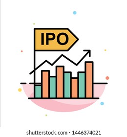Ipo, Business, Initial, Modern, Offer, Public Abstract Flat Color Icon Template