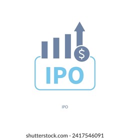 ícono de línea de concepto de ipo. Ilustración de elemento simple. diseño de símbolos de esquema de concepto de la ipo.