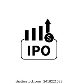 ipo Concept Line Icon. Einfache Elementgrafik. ipo Konzept Umrisssymbol Design.