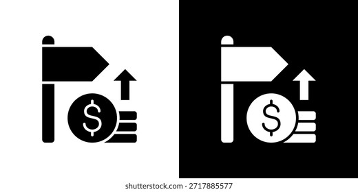 Icono de Ipo relleno en blanco y negro.