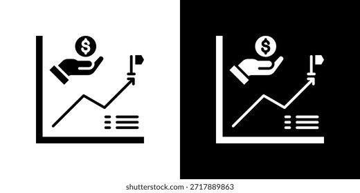 Icono de Ipo relleno en blanco y negro.