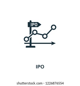 IPO icon. Premium style design from startup collection. UX and UI. Pixel perfect IPOicon for web design, apps, software, printing usage.