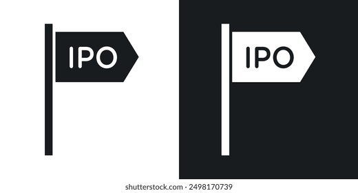 IPO icon in solid style