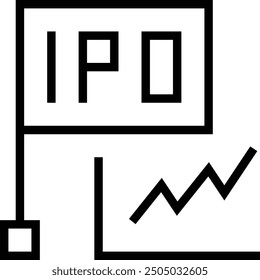 Icono de la OPI. Diseño de estilo lineal delgado aislado sobre fondo blanco