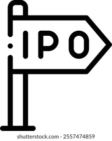 ipo icon. Thin Linear Style Design Isolated On White Background