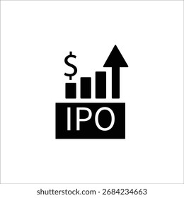 IPO icons. simple solid vector