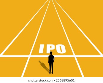 IPO, Initial Public Offering. Businessmen on the path to take their companies public