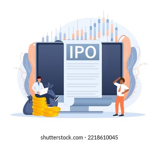 OPI, oferta pública inicial, oportunidad de inversión o beneficio del nuevo concepto de acciones. Rentabilidad de la inversión, soluciones financieras, ingresos pasivos.
