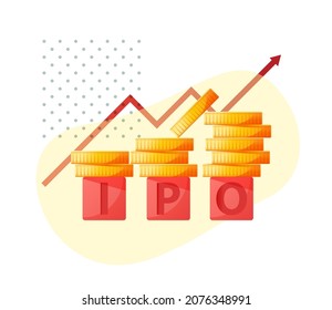 IPO Initial Public Offering - Stock Illustration as EPS 10 File