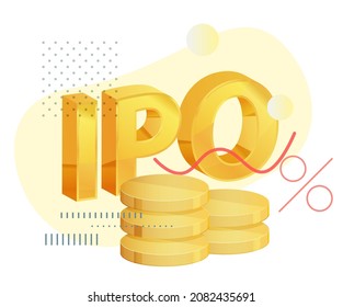 IPO Initial Public Offering - Stock Illustration as EPS 10 File