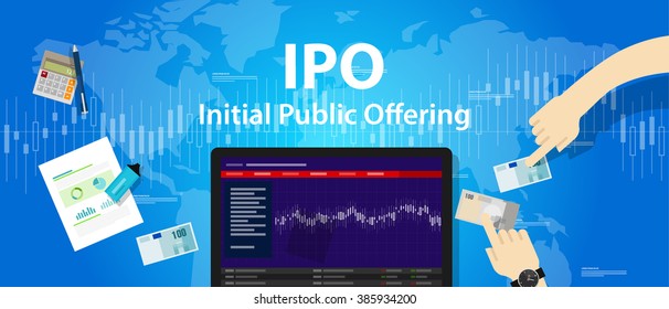 Ipo Initial Public Offering Stocks Market Stock Vector (Royalty Free ...