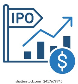 IPO Investment icon line vector illustration