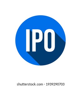 IPO Investment Stock Icon Label Design Vector, Initial public offering