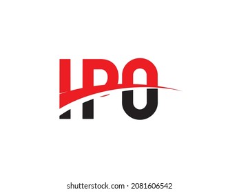 IPO Letter Initial Logo Design Vektorgrafik