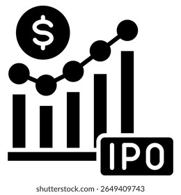 IPO-Marktsymbolelement für Design
