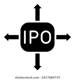IPO Opportunity icon line vector illustration