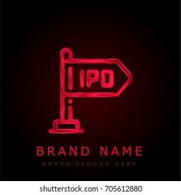 Ipo red chromium metallic logo