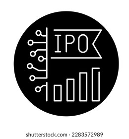IPO sign сolor line icon. Initial public offering. Pictogram for web page.