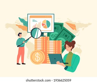 IPO strategy financial investment business company concept. Vector graphic modern style design illustration