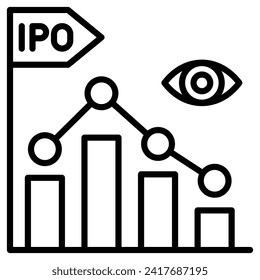 IPO Visionary icon line vector illustration
