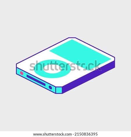 iPod classic isometric vector icon illustration