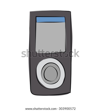 
Ipod Colored Sketchy Vector Icon
