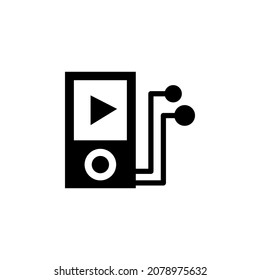 IPOD With Glyph Icon Illustration 