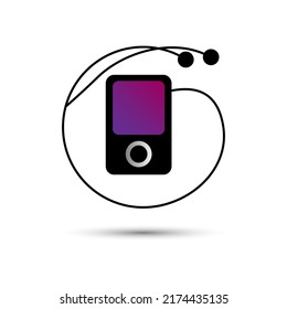 Ipod icon. Sign design. Suitable for app store, mucic application, icon corporate, icon website, and media communication