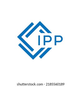 IPP letter logo design on white background. IPP creative circle letter logo concept. IPP letter design.
