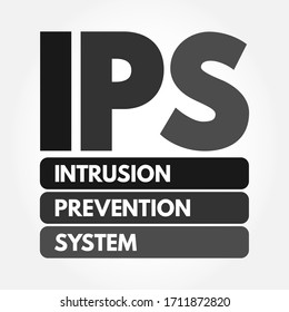 IPS - Intrusion Prevention System acronym, technology concept background