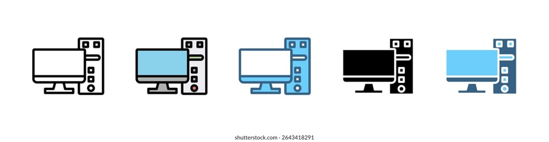 IPSEC icon set with various styles and colors