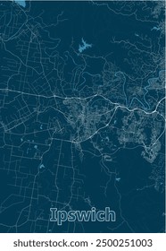  Ipswich, Australia artistic blueprint map poster