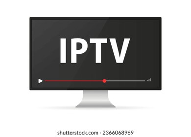 IPTV vector icon. IP TV video channel box concept icon. Vector illustration