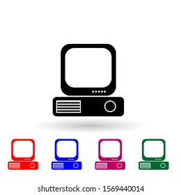 Iptv vector multi color icon. Simple glyph, flat vector of media icons for ui and ux, website or mobile application