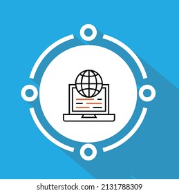 ipv6 address icon vector design