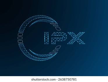 IPX low poly letter logo vector design. IPX lower poly logo design. Low poly logo.