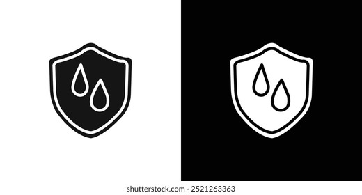 Ipx5 waterproof icon Flat line illustration